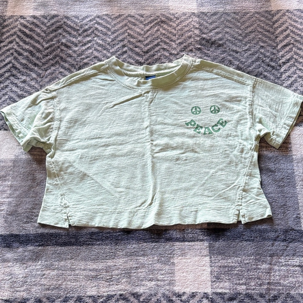 Old Navy Mint Green Peace Sign Tee